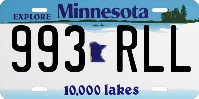 MN license plate 993RLL