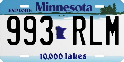MN license plate 993RLM