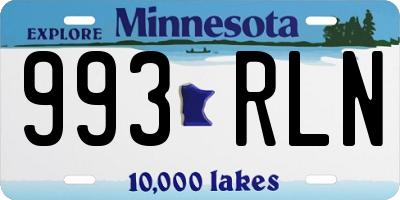MN license plate 993RLN