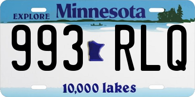 MN license plate 993RLQ