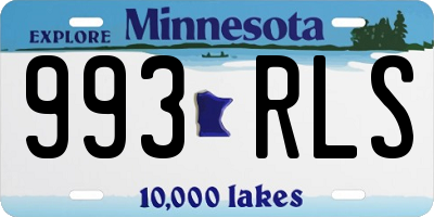 MN license plate 993RLS