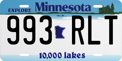 MN license plate 993RLT