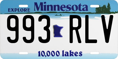 MN license plate 993RLV