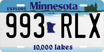 MN license plate 993RLX