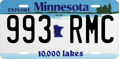 MN license plate 993RMC