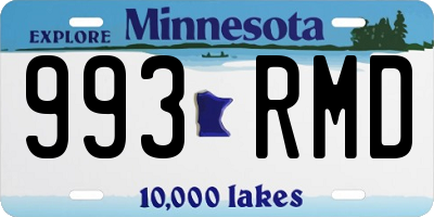 MN license plate 993RMD