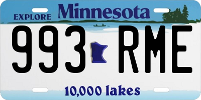 MN license plate 993RME