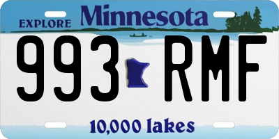 MN license plate 993RMF