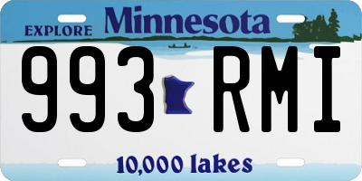 MN license plate 993RMI