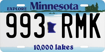 MN license plate 993RMK