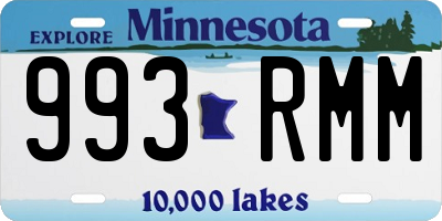 MN license plate 993RMM