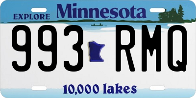 MN license plate 993RMQ