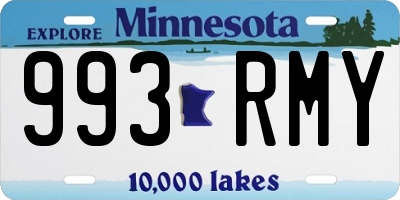 MN license plate 993RMY