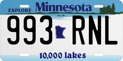 MN license plate 993RNL