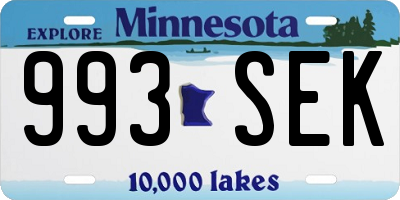 MN license plate 993SEK