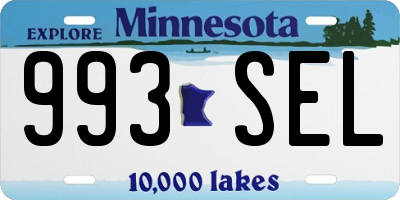 MN license plate 993SEL
