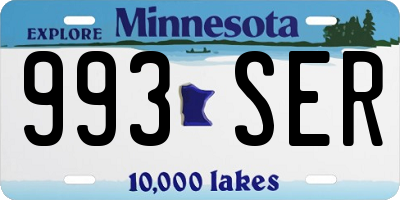MN license plate 993SER