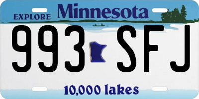 MN license plate 993SFJ