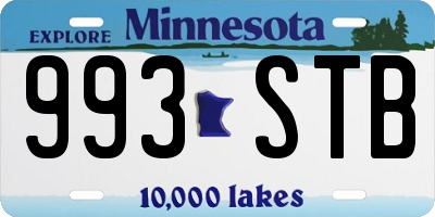 MN license plate 993STB