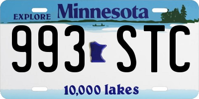 MN license plate 993STC