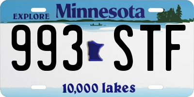 MN license plate 993STF