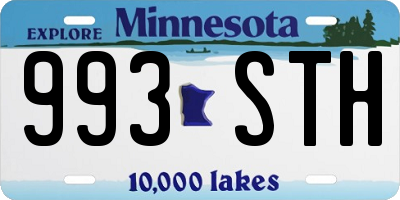 MN license plate 993STH