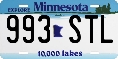 MN license plate 993STL