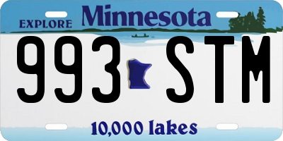 MN license plate 993STM