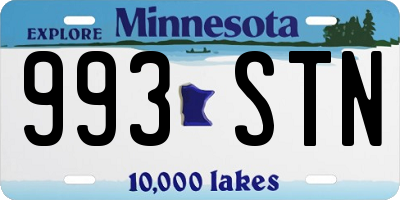 MN license plate 993STN