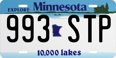 MN license plate 993STP