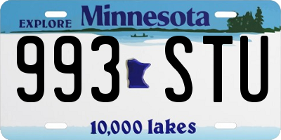 MN license plate 993STU