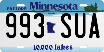 MN license plate 993SUA