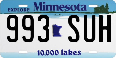 MN license plate 993SUH
