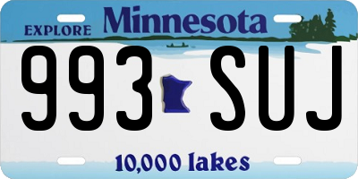 MN license plate 993SUJ