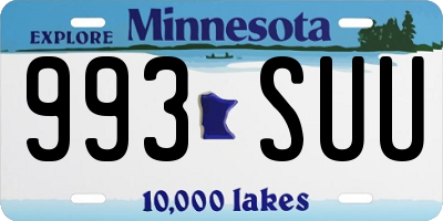 MN license plate 993SUU