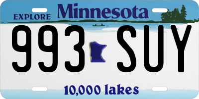 MN license plate 993SUY