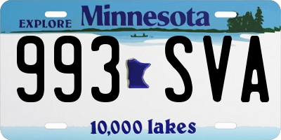 MN license plate 993SVA
