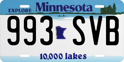 MN license plate 993SVB