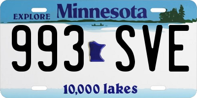 MN license plate 993SVE