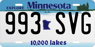 MN license plate 993SVG