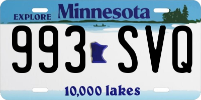 MN license plate 993SVQ