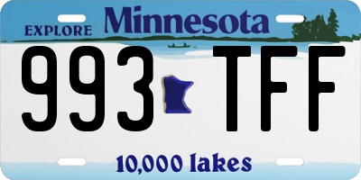 MN license plate 993TFF