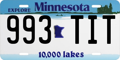 MN license plate 993TIT