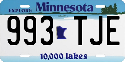 MN license plate 993TJE