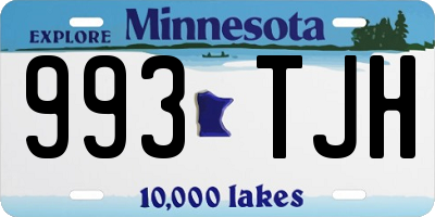 MN license plate 993TJH