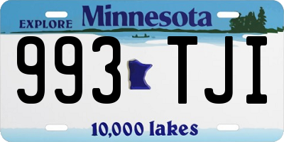MN license plate 993TJI