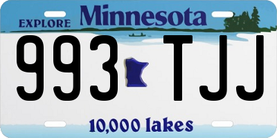 MN license plate 993TJJ