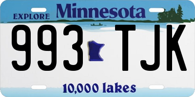 MN license plate 993TJK