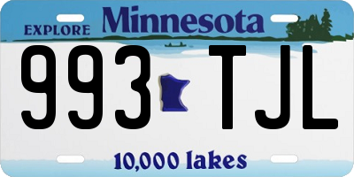 MN license plate 993TJL