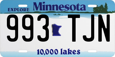 MN license plate 993TJN